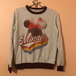 Disney Graphic Minnie Light Long Sleeve Sweater